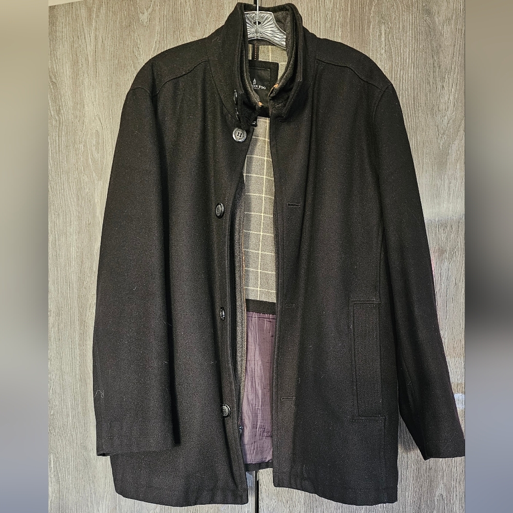 London Fog men's coat, size L , color black